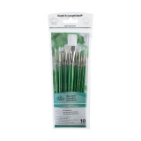 Royal & Langnickel White Taklon Value Brush Set (10pcs)