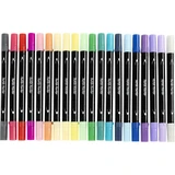 Double-Ended Textile Markers (20pcs) - Additional Colours