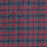 Polycotton Seersucker Tartan in Claret & Bottle - Per ½ Metre