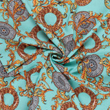 Designer Italian Soft Viscose in Aqua - Per ½ Metre