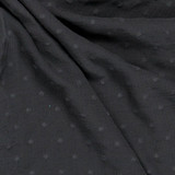 Polyester Georgette Swiss Dobby in Black - Per ½ Metre
