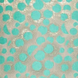 Half Moon Brocade in Aqua & Gold - Per ¼ Metre