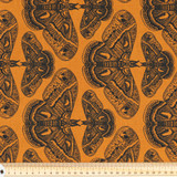 Black Butterflies on Saffron - 100% Cotton