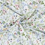 Country Mouse: Berrries & Flowers on White - 100% Cotton
