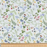 Country Mouse: Berrries & Flowers on White - 100% Cotton