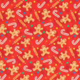 Letters to Santa: Gingerbread Men on Red