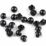 9mm Sew On Round Toy Eyes (20pcs) - Black