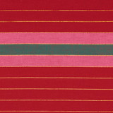 Silver Lining: Ribbons in Cherry - 100% Cotton