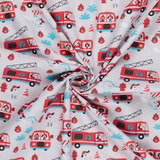 Firefighter Dalmations Polycotton Canvas (160cm) - Per ½ Metre