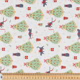 Festive Felines: Purrfectly Wrap - 100% Cotton