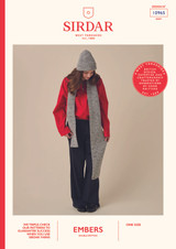 Match Hat & Scarf Set in Sirdar Embers DK (10965)