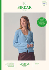 Stem V Neck Cardigan in Sirdar Loveful Bio Blend Chunky (10967) Cover