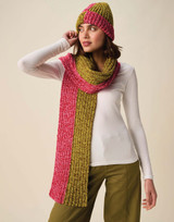 Doubles Hat & Scarf Set in Hayfield Bonus Marl Chunky (10954) - PDF