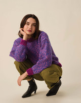 Ripple Round Neck Sweater in Hayfield Bonus Marl Chunky (10944) - PDF