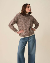 Mingle High Neck Sweater in Hayfield Bonus Marl Chunky (10948)