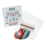 Contents of Mini Counted Cross Stitch Kit - Christmas Jumper