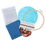 Contents of Embroidery Kit with Hoop - Fox