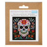 Front of Mini Counted Cross Stitch Kit - Sugar Skull