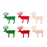 Christmas Craft Embellishments (12pcs) - Bright Wooden Raindeer