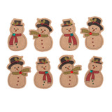 Christmas Craft Embellishments (8pcs) - 3D Snowmen