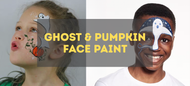 Ghost & Pumpkin Ghost Face Paint - Step by Step Guide