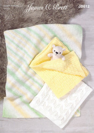 Baby Blankets in James C Brett Baby Marble DK (JB612)