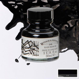 Winsor & Newton Drawing Ink - Black Indian - 30ml