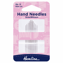 Hand Needles (Size 3-9) - Straw/Milliners