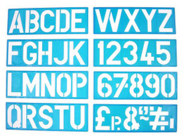 Stencil - 100mm Lettering Stencil Set