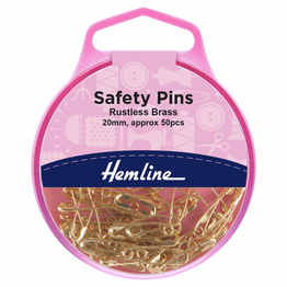 Safety Pins (50pcs) - Rustless Brass