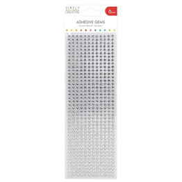 6mm Adhesive Gems (504pcs) - Silver