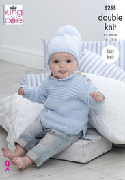 Sweater & Hats in King Cole Big Value Baby DK (5255)