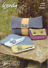 Felted Accessories, Clutch Bag, Purse & Tablet Cover in Wendy Aspire Chunky (5825)