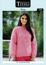 Ladies Sweater in Tivoli Aran (3726)