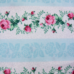 Garden Floral Stripe - 100% Cotton