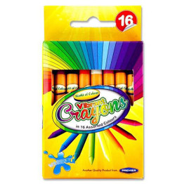 Vibrant Wax Crayons (16 pcs)