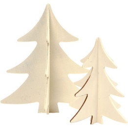 Wooden Christmas Trees (2pcs)