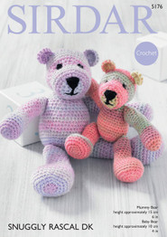 Crochet Mummy & Baby Bear in Sirdar Snuggly Rascal DK (5176) - CROCHET