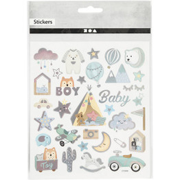 Sticker Sheet (32pcs) - Baby Boy