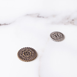 Metal 4 Hole Button - Filigree