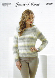 Women's Sweater in James C. Brett Marble DK (JB590)