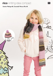 Children's Hat & Scarf in Rico Creative Melange DK (614)