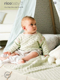 Babies Jumper & Blanket in Rico Baby Cotton Soft DK (527)