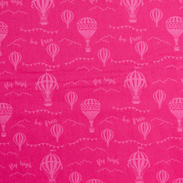 Hot Air Balloons: Pink - 100% Cotton