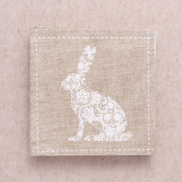 Napkins (20pcs) - Flowers Rabbit Taupe