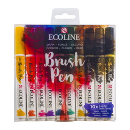 Ecoline - Brush Pens (10pcs) - Dark