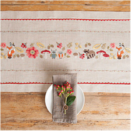 Embroidery Kit - Forest Animal Table Runner