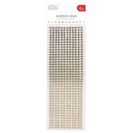 6mm Adhesive Gems (504pcs) - Gold