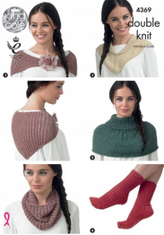 Ladies Accessories in King Cole Baby Alpaca DK (4369)