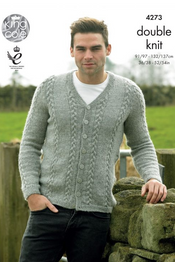 Mens Cardigan and Waistcoat in King Cole Panache DK (4273)